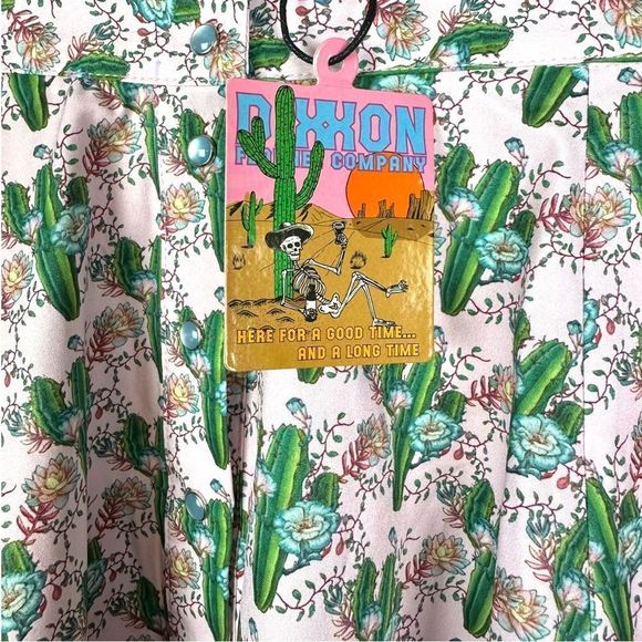 Dixxon Flannel Co Women’s Cactus Print Western Circle Skater Skirt Sz Med NWT - Picture 7 of 8